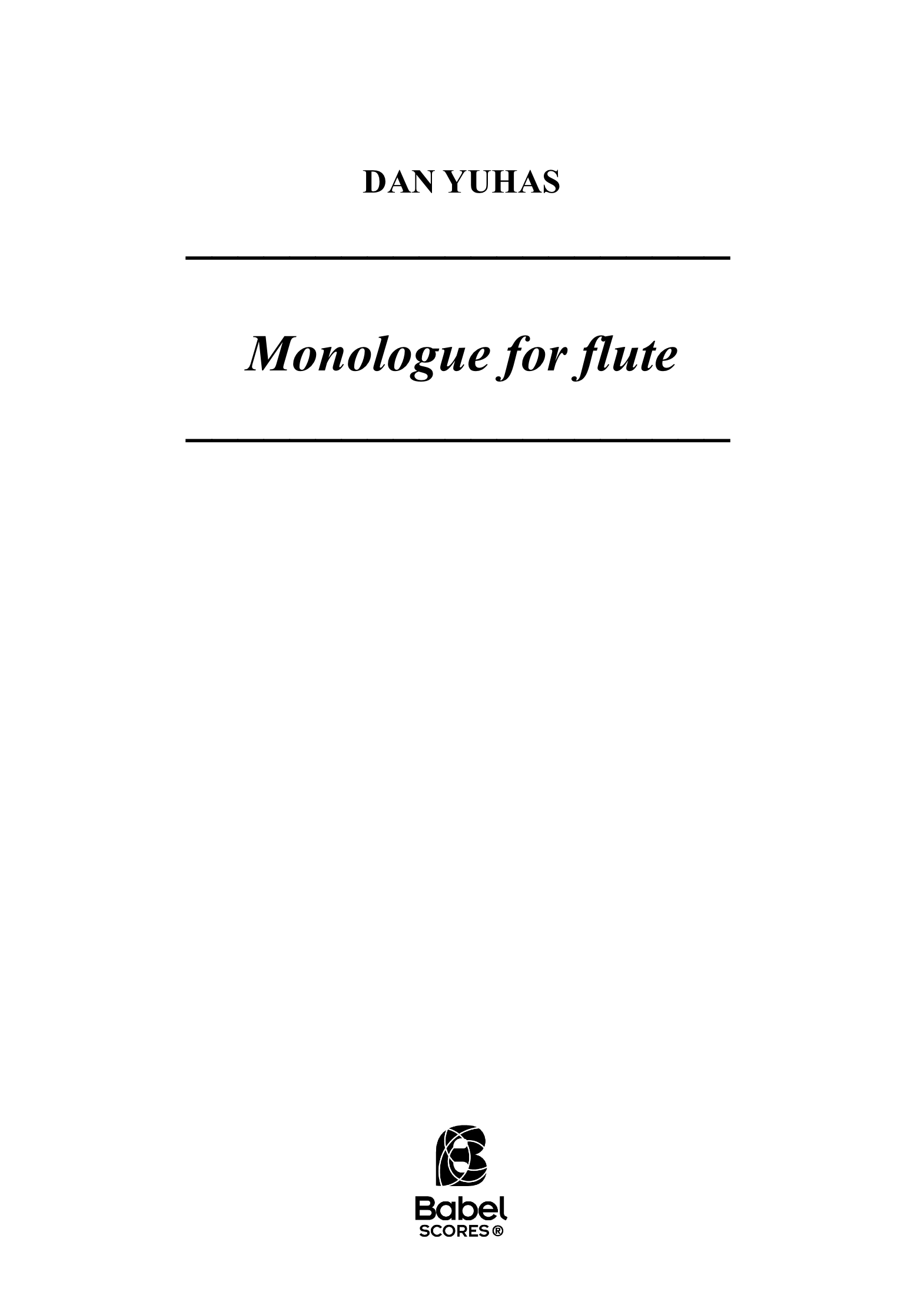 Monologue for flute A4 z